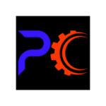 Partner company logo with letter P and gear icon