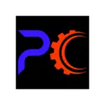 Partner company logo with letter P and gear icon